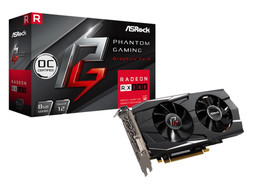 ASRock Phantom Gaming D Radeon RX580 8G OC RADEON RX 580 8GB 256