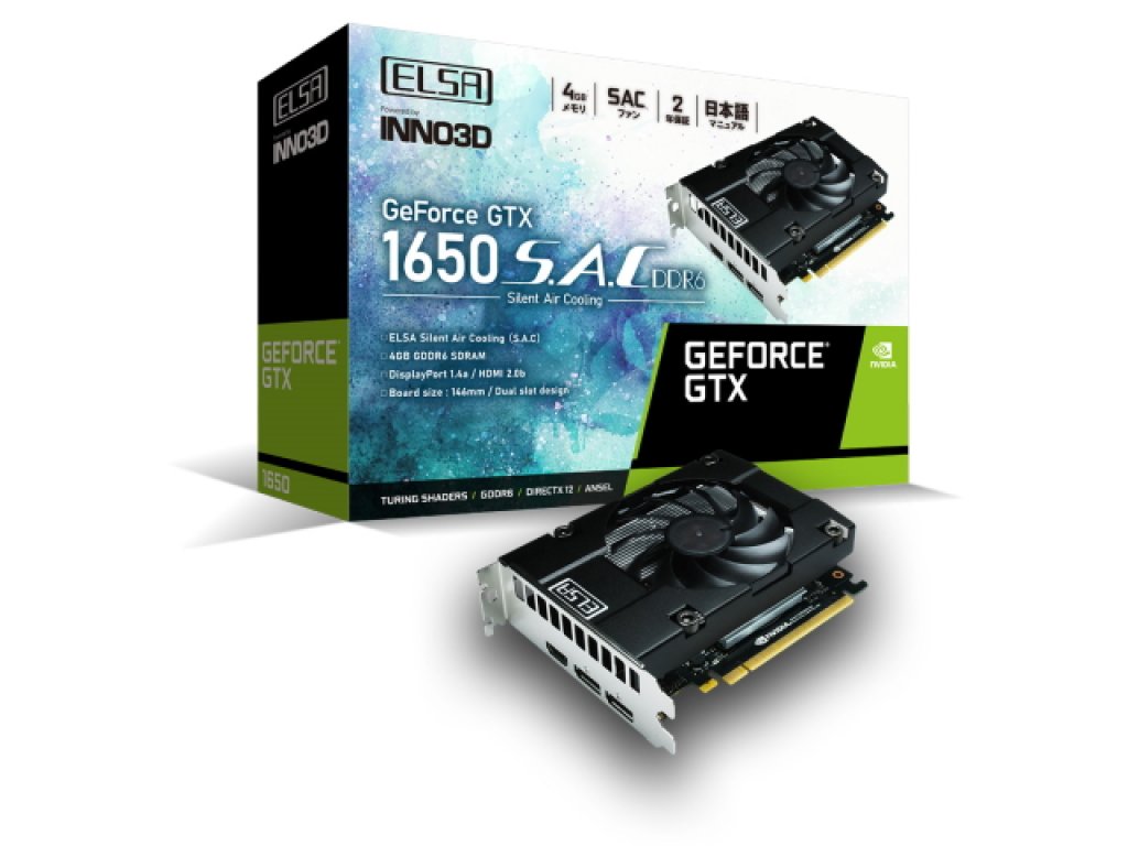ELSA ELSA GeForce GTX 1650 S.A.C DDR6 S.A.C GEFORCE GTX 1650 4GB