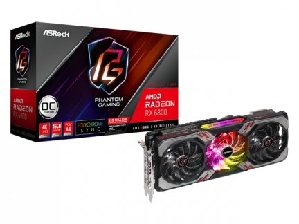 ASRock PGブランドからOC仕様独自トリプルファン採用Radeon RX 6800