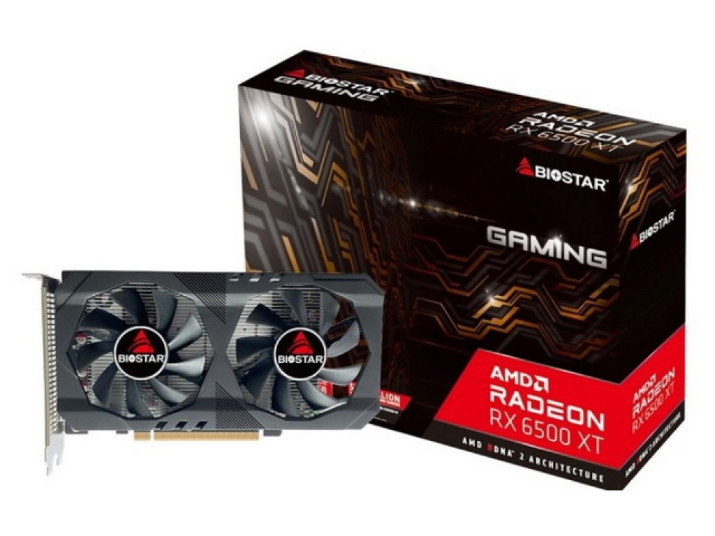 BIOSTARからデュアルファンOC仕様のRadeon RX 6500 XT搭載グラフィック