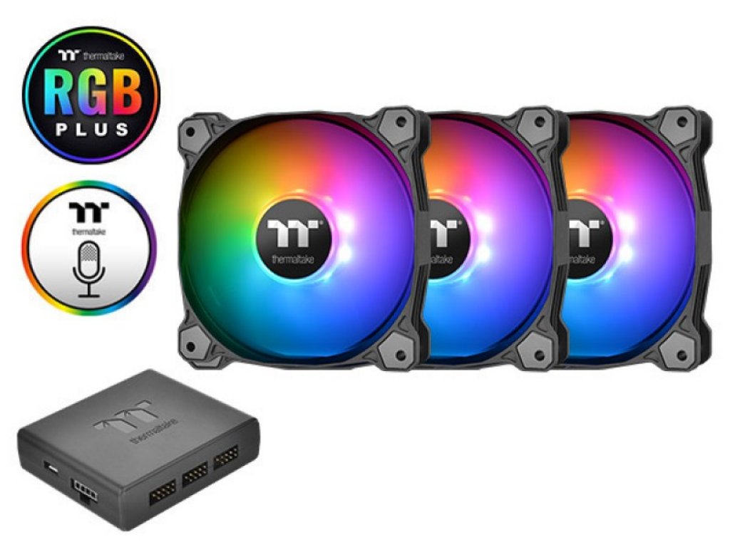 PC用ファン・クーラー Riing Trio PLUS 14 RGB THERMALTAKE Riing Trio 14 RGB Radiator Fan TT Premium Edition (3-Fan Pack)
