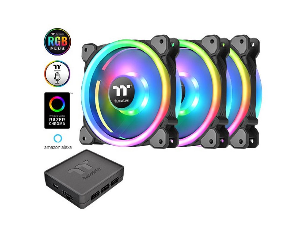 PC用ファン・クーラー Riing Trio PLUS 14 RGB THERMALTAKE Riing Plus 14 RGB Radiator Fan TT Premium Edition (3 Fan Pack)