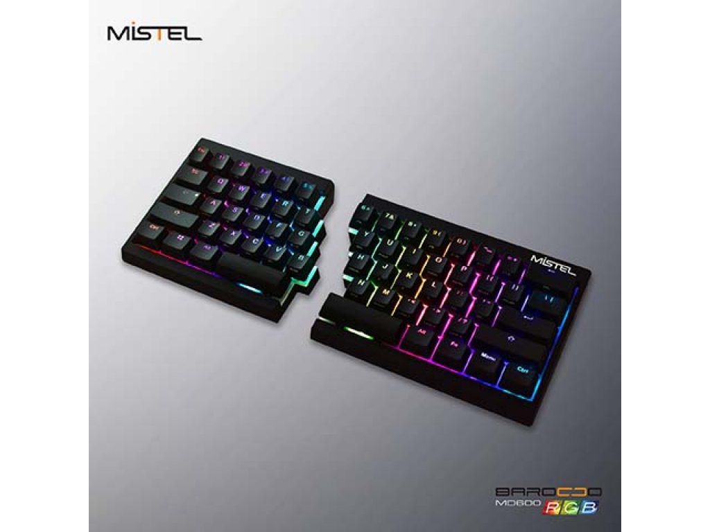 左右分離型キーボード「Mistel Barocco」シリーズのRGBバックライト
