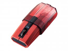 Bluetooth5.0マウスCAPCLIP PRO レッド