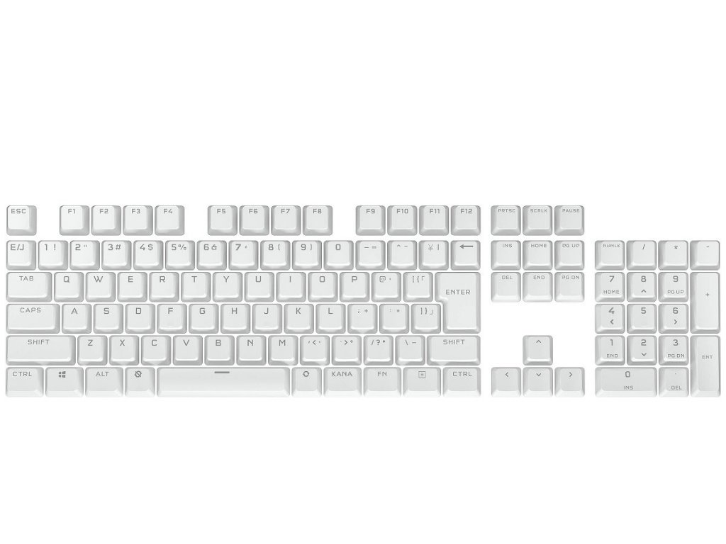 Corsair PBT DOUBLE-SHOT PRO Keycaps WHITE Keycap Mod Kit PBT