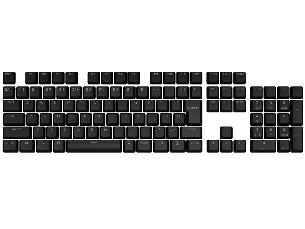 Corsair PBT DOUBLE-SHOT PRO Keycaps BLACK Keycap Mod Kit PBT