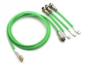 Kraken Keyboards Aviator Cable Green