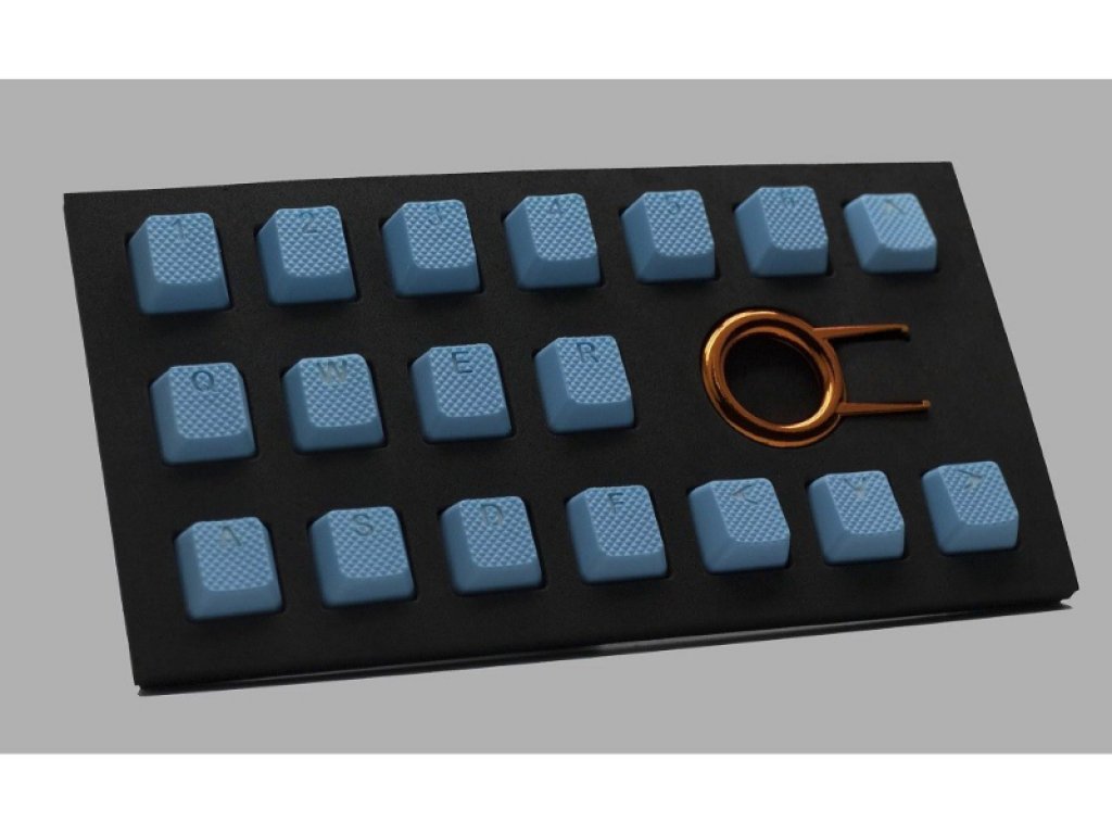 Tai-Hao Tai-Hao Rubber Gaming Backlit Keycaps-18 keys Neon blue
