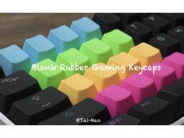 Tai-Hao Blank Rubber Gaming Keycaps-4 Keys (1u) Neon Blue R1