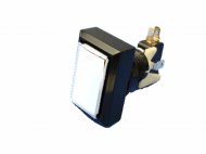 照光式押しボタン薄型45φ長方形 ホワイト(旧型ランプホルダー)(LEDランプ青5V)