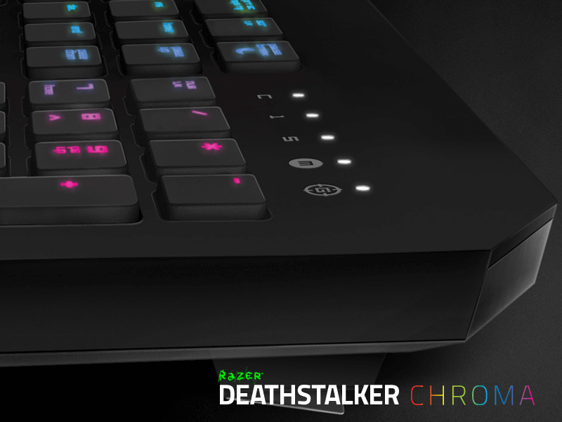 1680万色発光の薄型チクレットキートップ採用多機能ゲーミングキーボード「Razer DeathStalker Chroma」販売開始