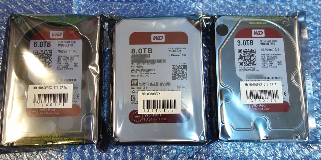 ウエスタンデジタルからNAS用8TBハードディスクドライブWD Red