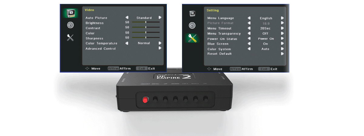 画質がアップしたコンポジット映像と音声をHDMI出力に変換するアップ