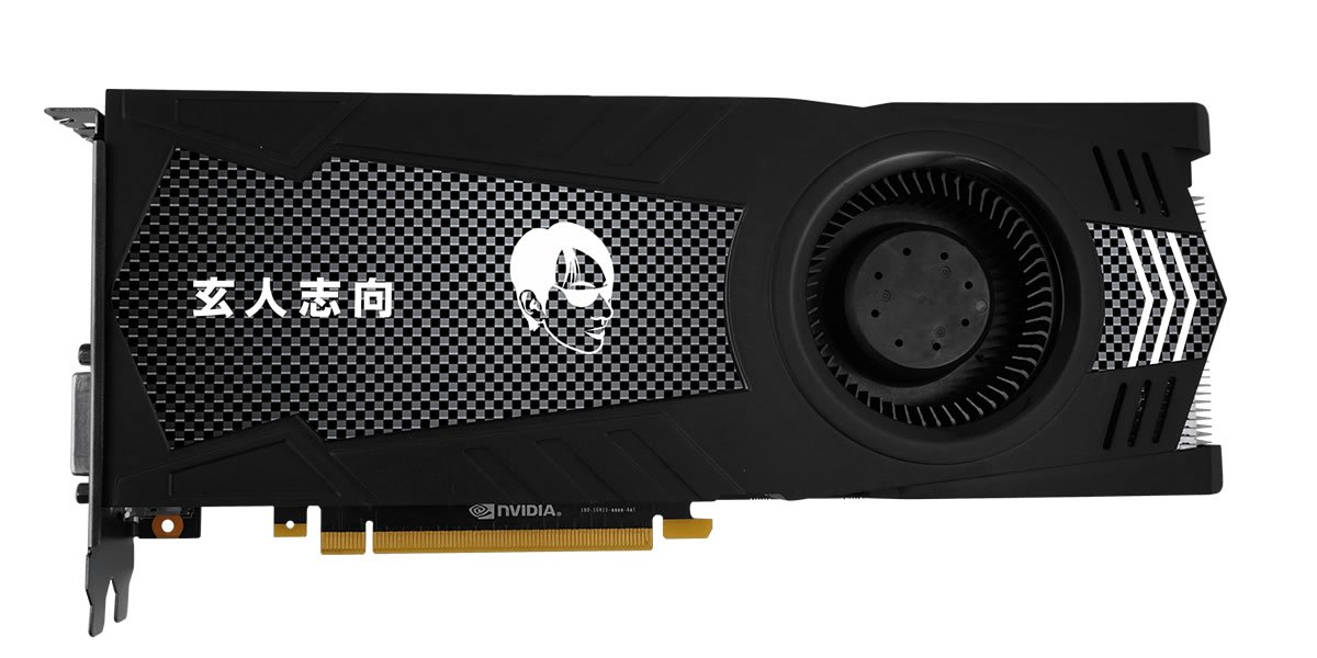 玄人志向ロゴの入ったGEFORCE GTX1080オリジナルファン搭載モデル「GF 