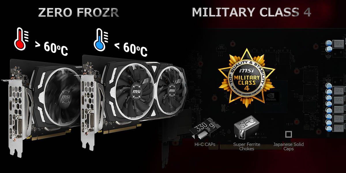 MSI ARMORシリーズに3GBメモリー版GTX1060搭載カード「MSI GEFORCE GTX 