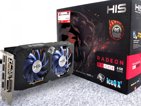 セミファンレス、オリジナルデュアルファン搭載クーラー採用Radeon RX480グラフィックスカード「HIS RX 480 IceQ X² OC 8GB」