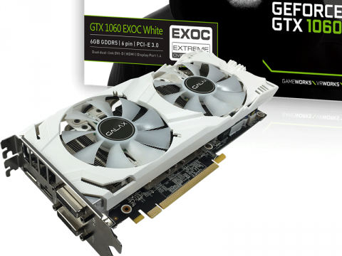 黒よりチョイ速、GALAXから白いGTX1060「GeForce GTX 1060 EXOC WHITE」