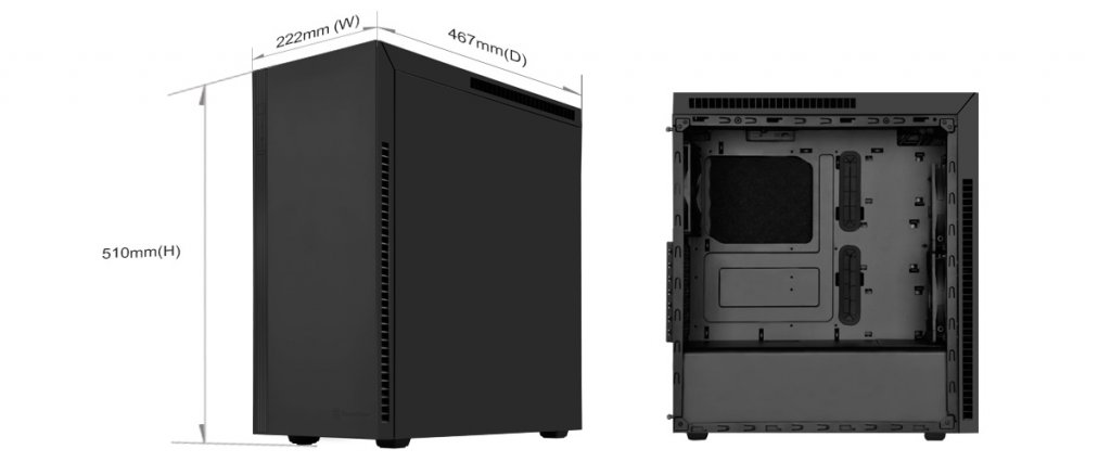 SilverStone、静音性にこだわった正圧エアフロータイプのミドルタワー