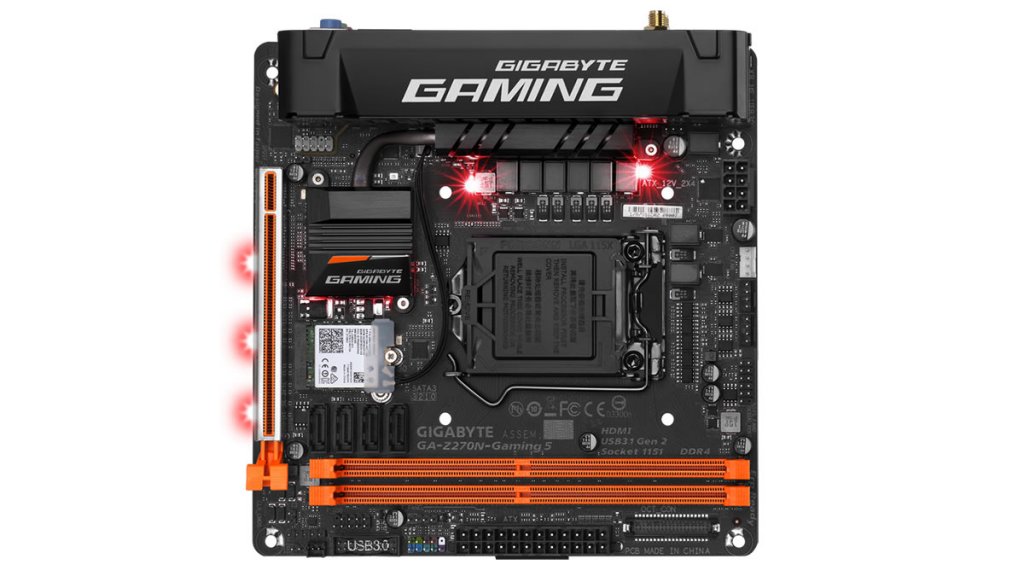 GIGABYTEから発光機能とUSB3.1 Gen2対応のZ270Mini-ITXゲーミング