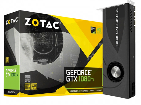 Zotac外排気ブロアーファン搭載GEFORCE GTX1080Tiカード「GeForce GTX 1080 Ti Blower」