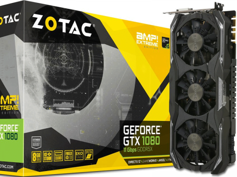 Zotacから3連ファン採用スーパーOC仕様の新スペックGTX 1080搭載カード「GeForce GTX 1080 AMP Extreme+」