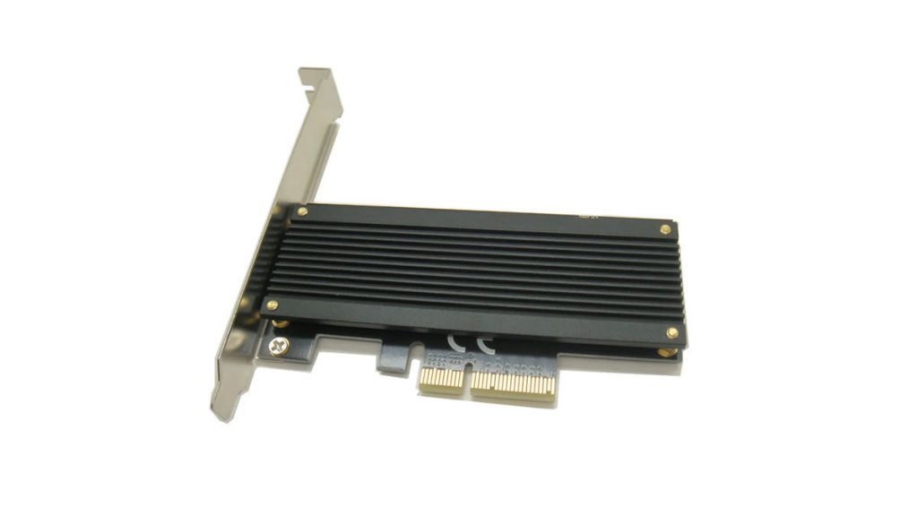 新カラーで排熱を強化したM.2 SSD PCI-E接続変換ヒートシンク付き