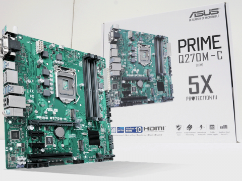 ASUSからシンプルでタフなビジネス向けQ270採用MicroATXマザーボード「PRIME Q270M-C/CSM」