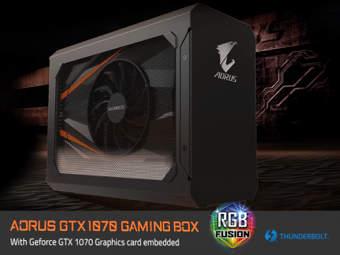 AORUSからThunderbolt 3接続対応GeForce GTX 1070カード搭載外付けグラフィックスBOX登場