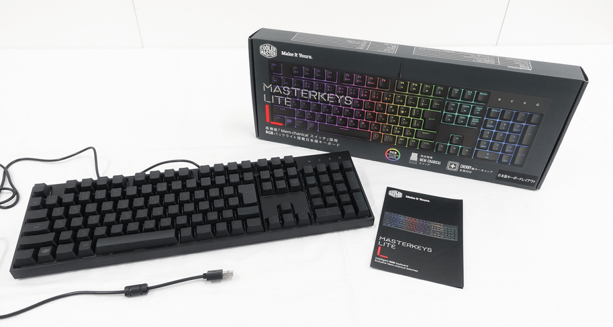 Cooler Masterから、RGBバックライト搭載 日本語配列キーボード