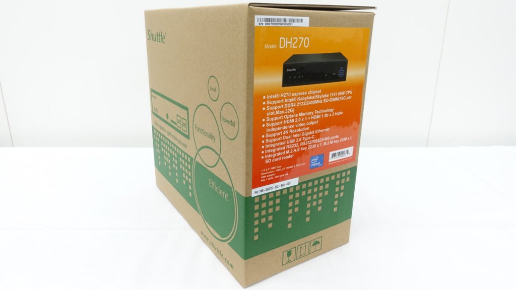 Shuttle最小1.3ℓクラスベアボーンキットにH270チップセット搭載モデル