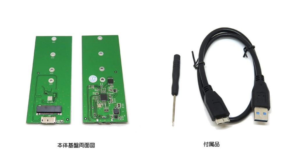 M.2 SATA SSDをコンパクトな外付けユニットに出来るキット