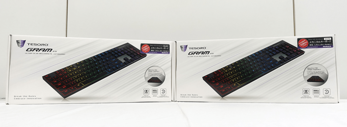 デザインと機能性を兼ね揃えた薄型RGBキーボード「TESORO Gram
