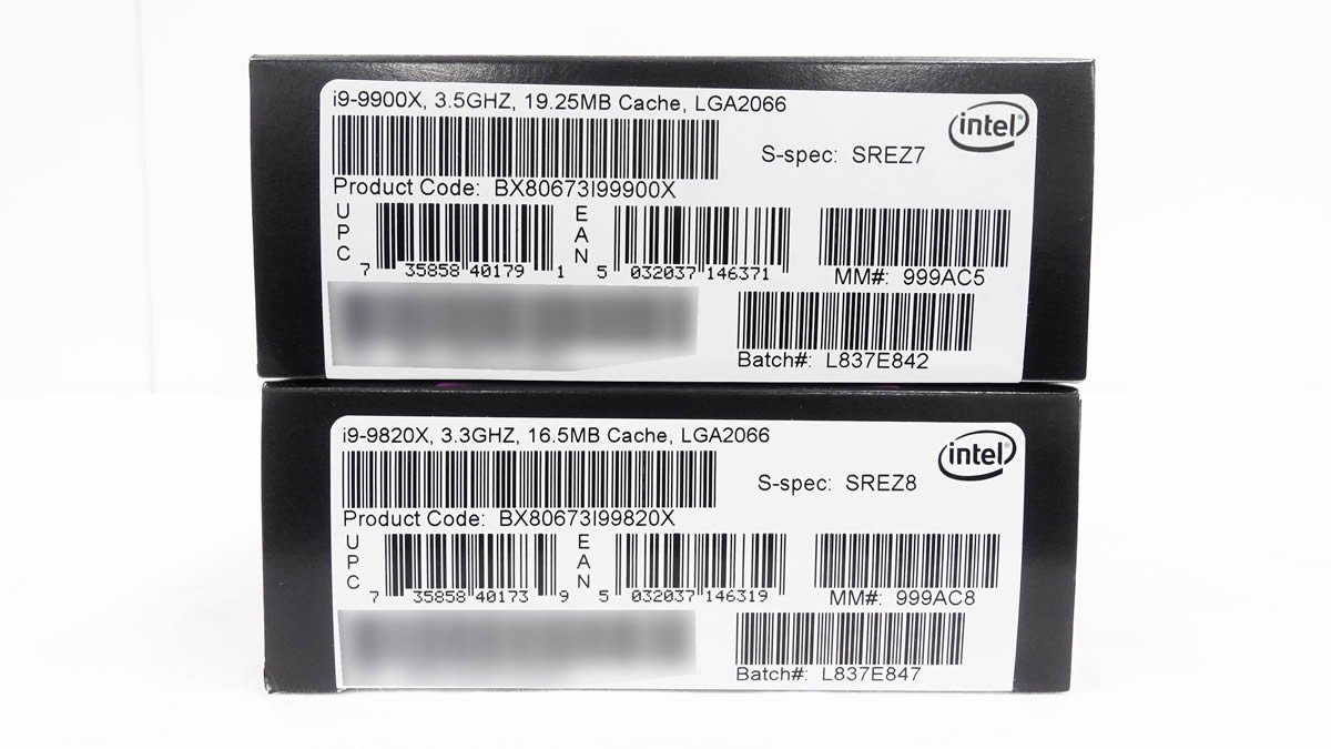 10コア20スレッド、インテルCore i9-9900Xを含む「Skylake-X Refresh 