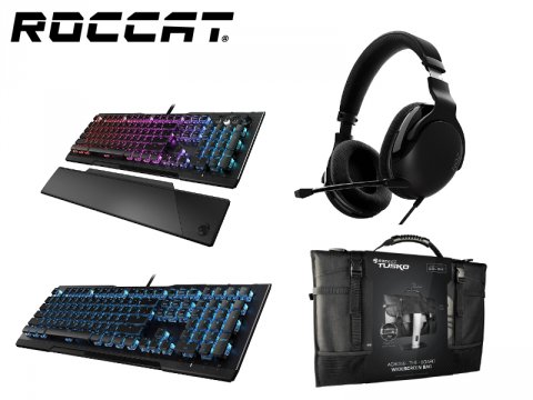 ROCCATから、ゲーマー向けキーボードとヘッドセットの新モデルと、モニターも運べるキャリングバックが発売