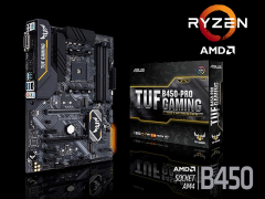 ASUS B450搭載TUFシリーズATXマザーボードの上位グレードモデル ASUS B450搭載TUFシリーズATXマザーボードの上位グレードモデル