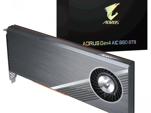 最大15000MB/s、AORUSからPCIe4.0X16接続対応カード型の8TB NVMe SSD「AORUS Gen4 AIC SSD 8TB」