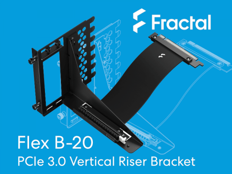 Fractal Designからビデオカード垂直設置用ブラケット付きライザーカード「Flex B-20」登場