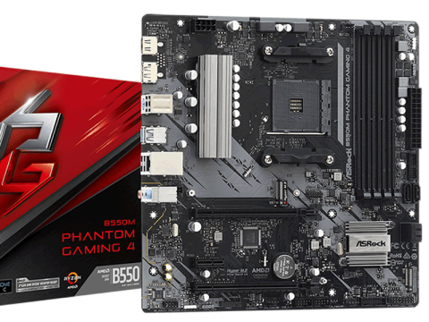 ASRockからRyzen 5000シリーズ対応コスパ系MicroATXマザーボード「B550M Phantom Gaming 4」