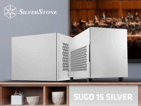 SilverStoneのアルミパネル採用Mini-ITX Cube型ケースのシルバーカラバリモデル「SUGO SST-SG15S」