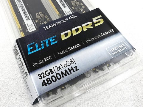 Teamから定格1.1Volt SPD動作のDDR5 4800MHzデスクトップ用メモリー「TED532G4800C40DC01」