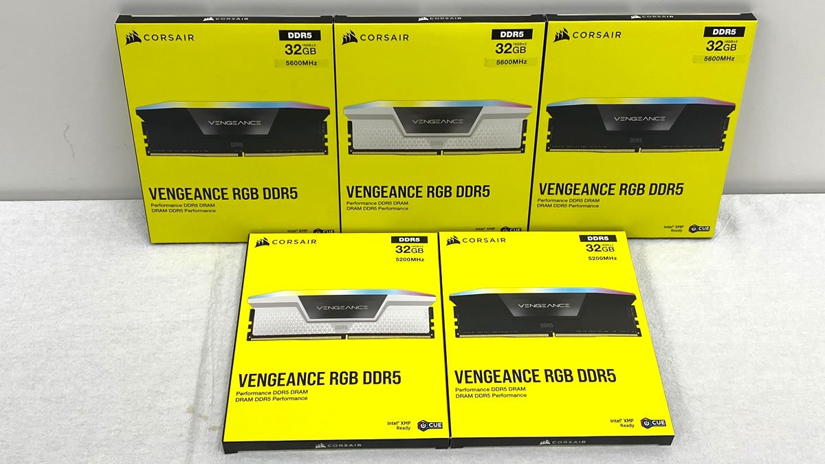 10ゾーンアドレサブルLEDバー搭載、CORSAIRからRGB搭載DDR5 OCメモリー 
