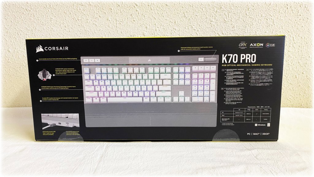 Corsairからゲーミングキーボード「K70 PRO OPX White」と「K100 AIR
