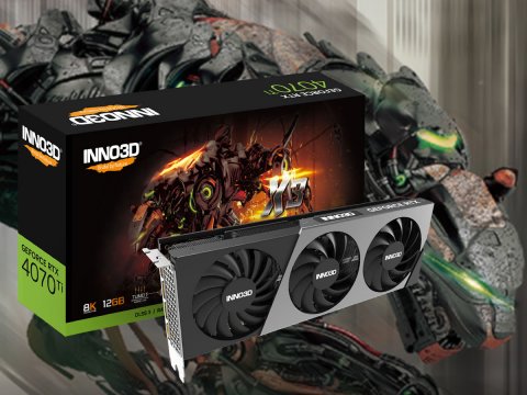 INNO 3Dから2スロット仕様トリプルファン搭載GeForce RTX 4070 Ti搭載グラフィックスカード「INNO3D GEFORCE RTX 4070 Ti X3」