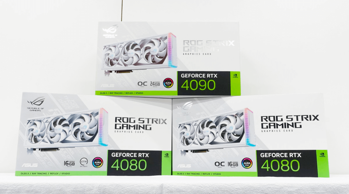 ASUS、ROG STRIX から3つのAxial-techファン搭載ホワイトモデル ASUS、ROG STRIX から3つのAxial-techファン搭載ホワイトモデル
