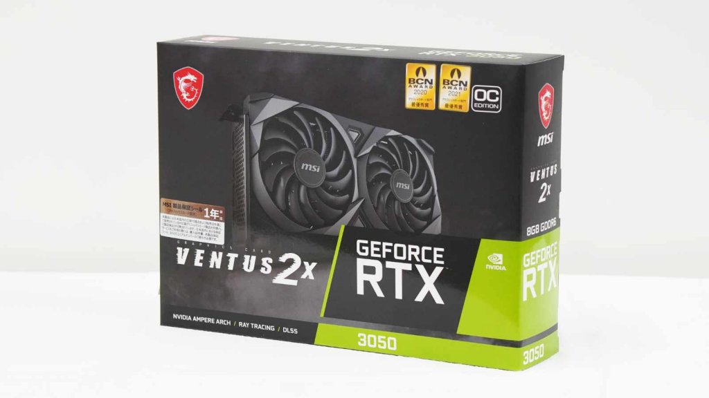 未使用　MSI GeForce RTX 3050 グラフィックスカード レビュー】MSI GeForce RTX 3050 VENTUS 2X J 8G OCの性能を