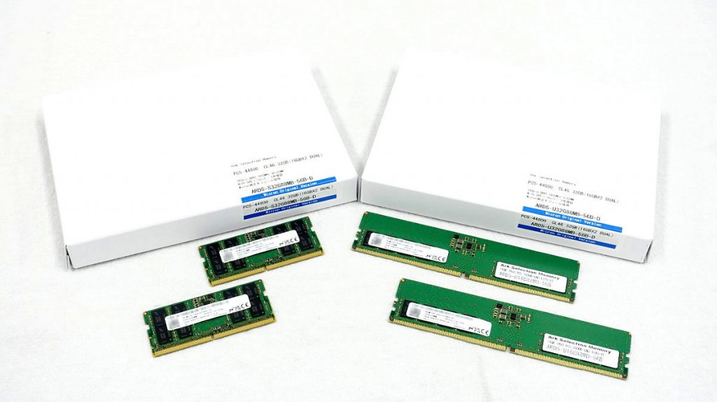 注目のDダイ、Micron DDR5-5600 D-Die DRAM搭載純正JEDECモジュール