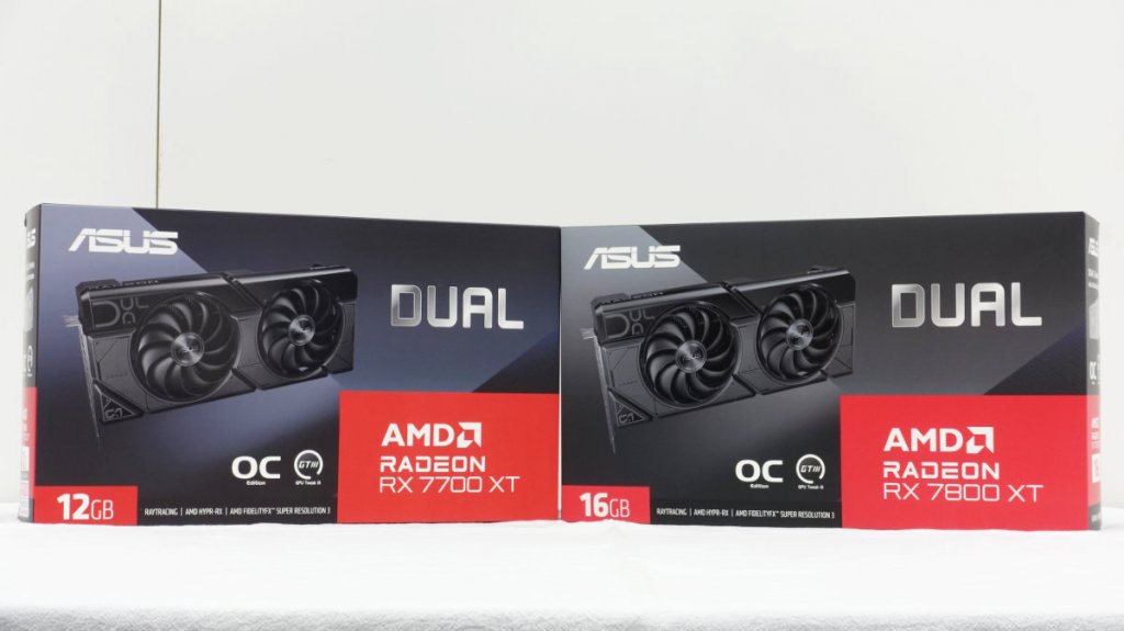 ASUS DUALシリーズからRadeon RX 7800 XTとRX 7700 XT 搭載