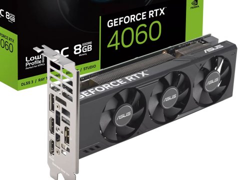 ロープロファイル対応、3連ファン搭載の細長GEFORCE RTX 4060グラフィックスカード「RTX4060-O8G-LP-BRK」登場