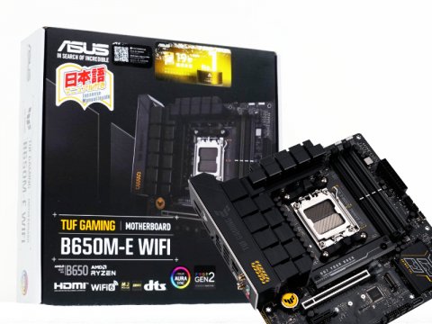 ASUSからAMDソケットAM5対応のカジュアルゲーマー向けMicroATXマザーボード「TUF GAMING B650M-E WIFI」が登場。
