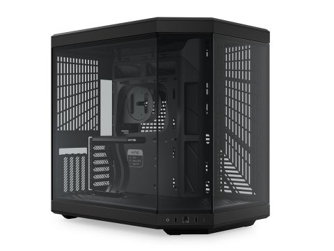 HYTEからデュアルチャンパー設計のピラーレス式、パノラマガラス搭載。PCIe 4.0x16対応ライザーケーブル付属ミドルタワーケース「Y70」新登場